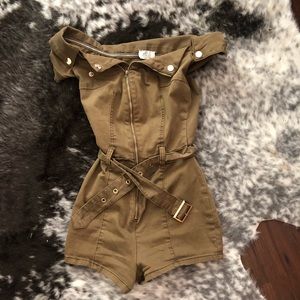 Olive green romper